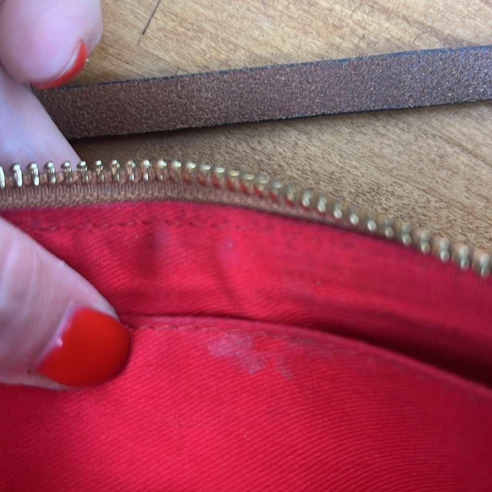 Dooney & Bourke Python Metallic Wristlet Red Inte… - image 5